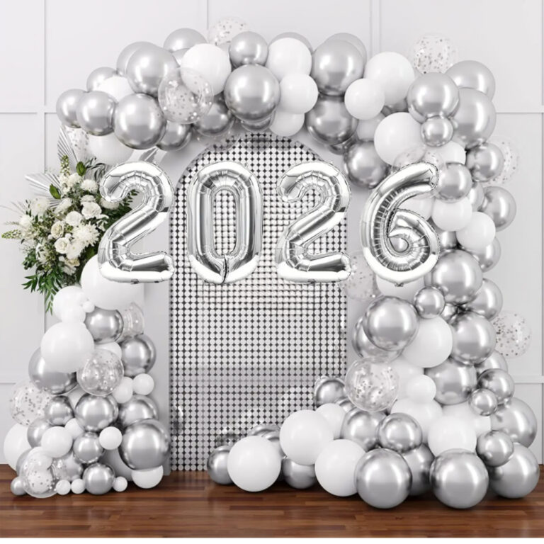 Kit Balões 2026 Ano Novo Decoração Reveillon Ba