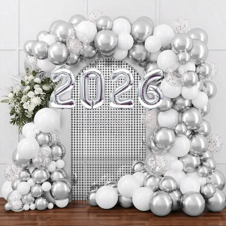 Kit Balão 2026 Reveillon Bexigas Metalizadas Prat