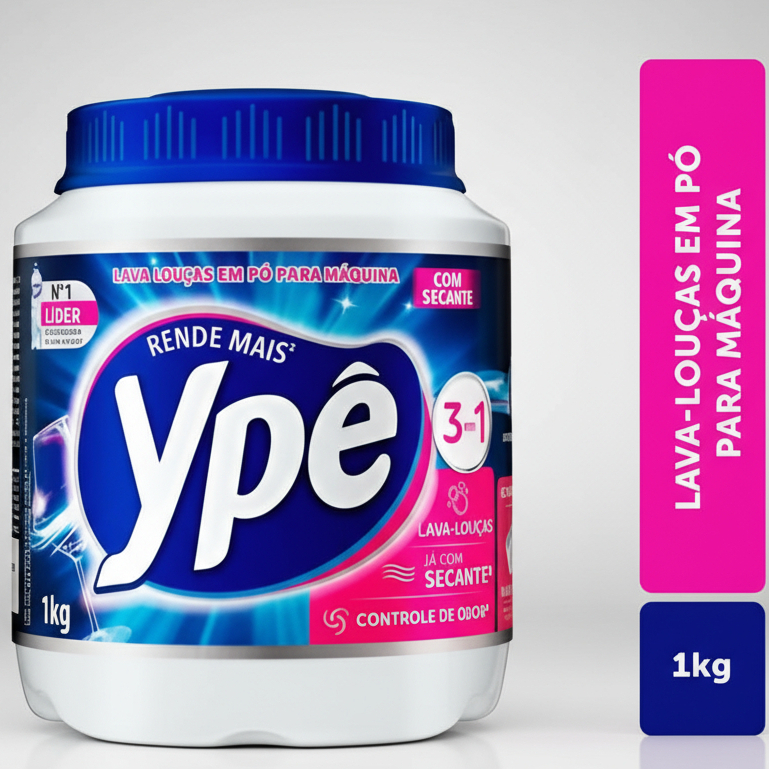 Detergente lava loucas Ypê em pó com secante 1Kg