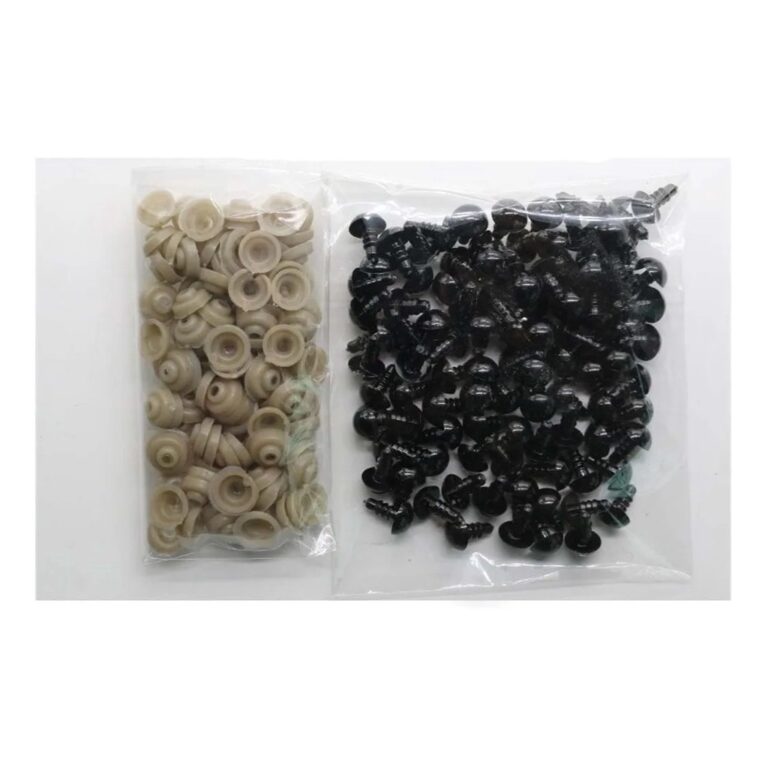 Kit 100 Olhos Pretos C/ Travas Amigurumi Pelúcia 