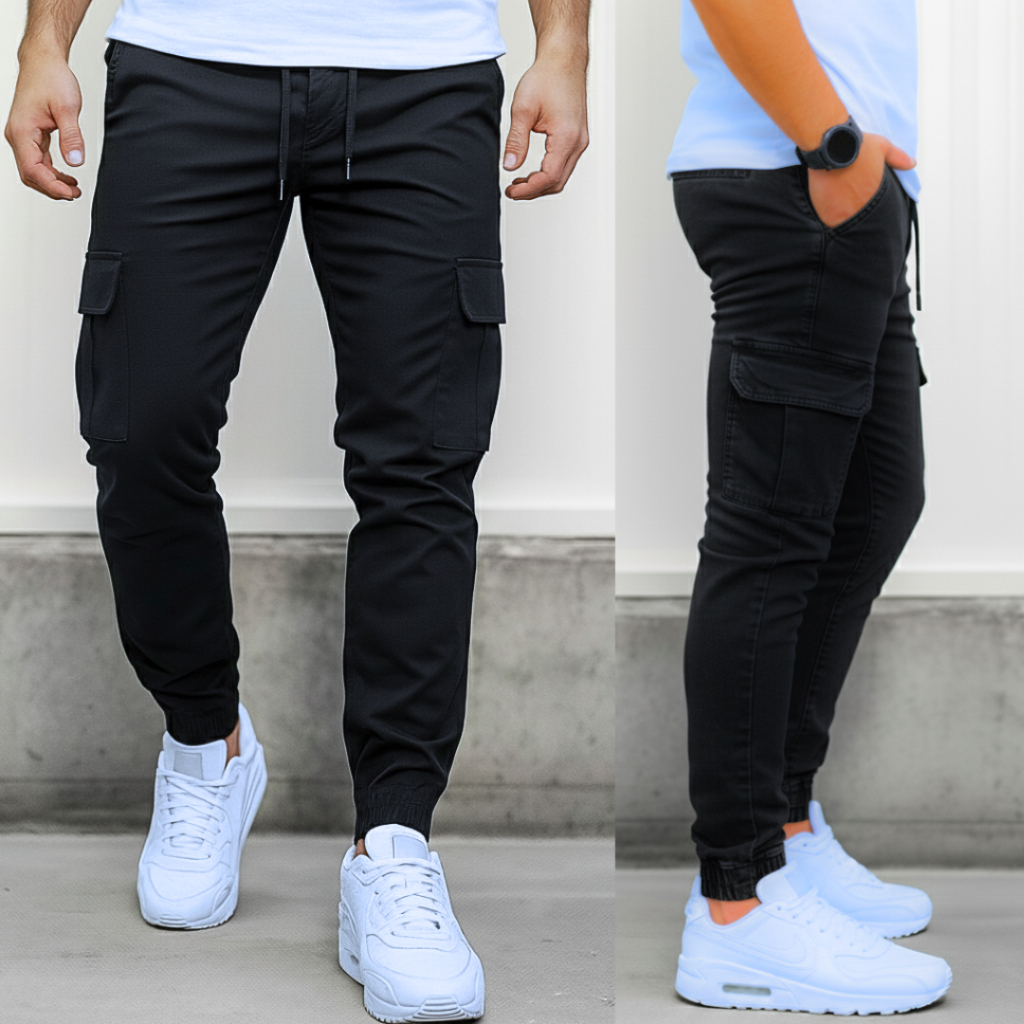 Calças cargo Masculinas jogger Masculino Com punho