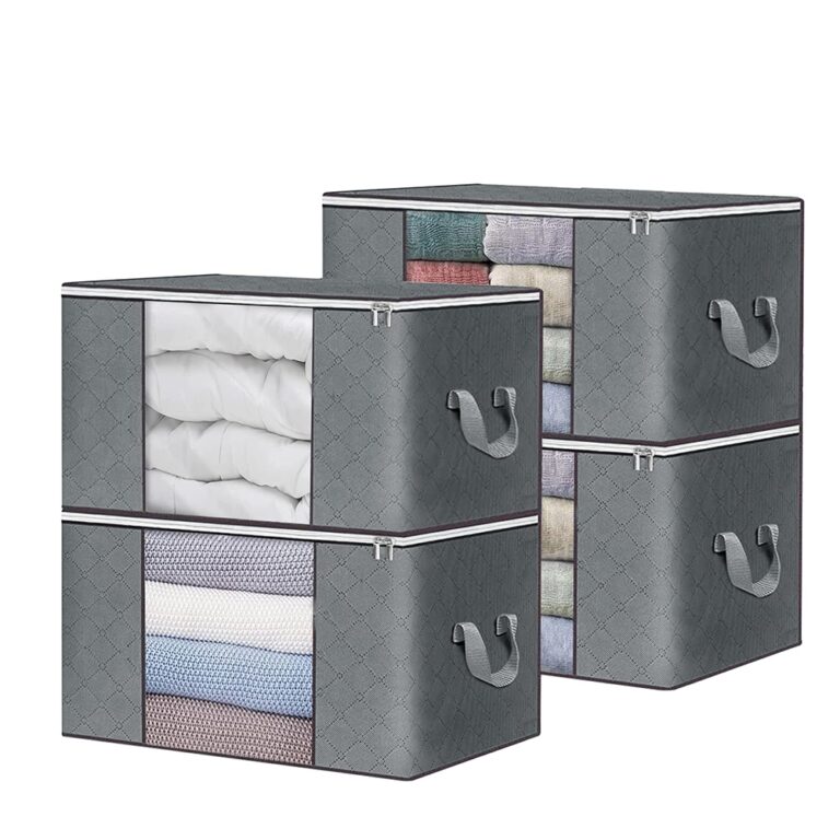 4UN Caixa Saco Organizador Cobertor Edredom Guarda