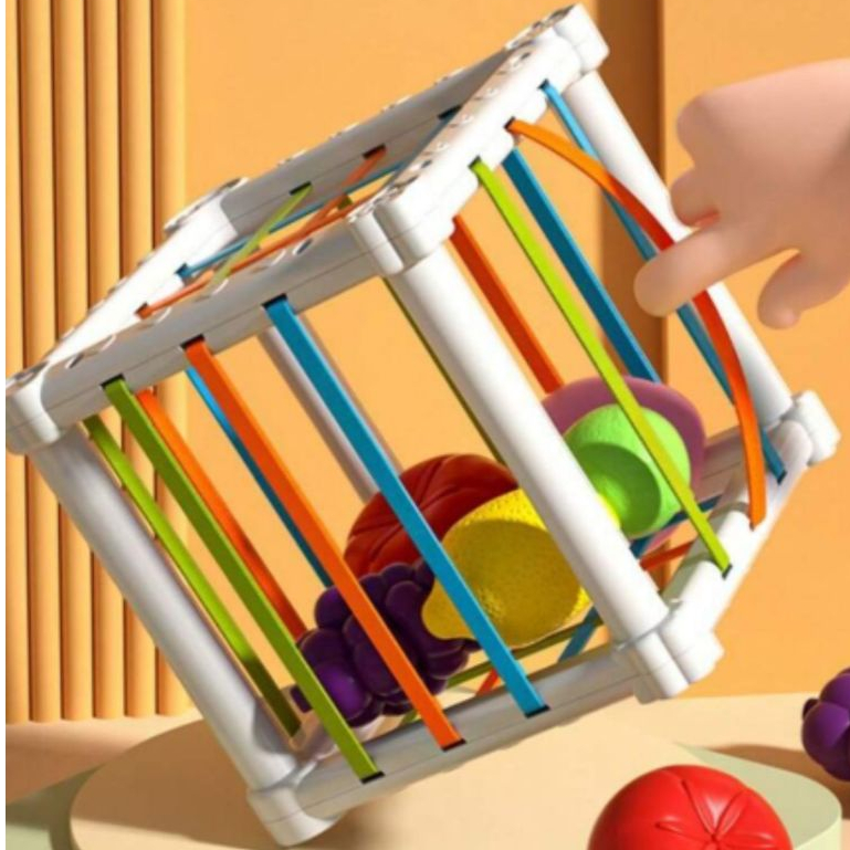 Cubo Divertido com Elástico Brinquedo Educativo B