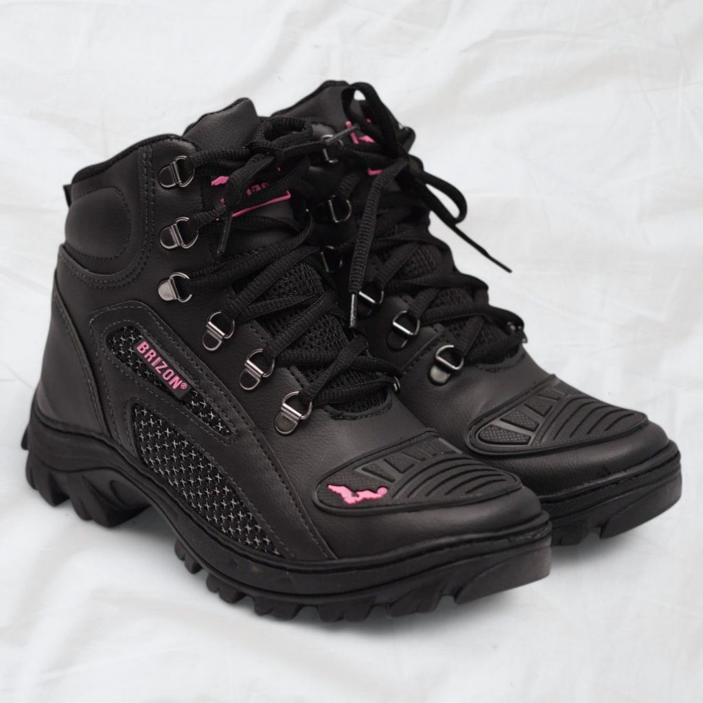Bota Feminina para Trilhas e Dias Chuvosos – Utilitária, Cano Alto e Sola Antiderrapante