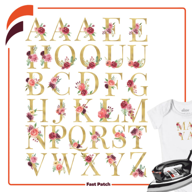 Aplique Monograma Alfabeto Patch Termocolante Para