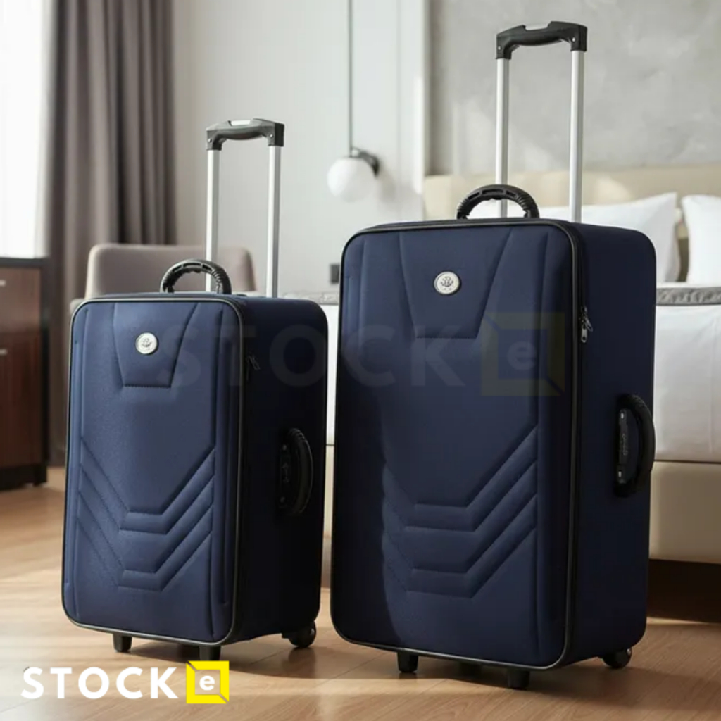 Kit 2 Malas de Viagem Média e Grande com 2 rodinhas e 2 alças Marca Village Mala Espaçosa