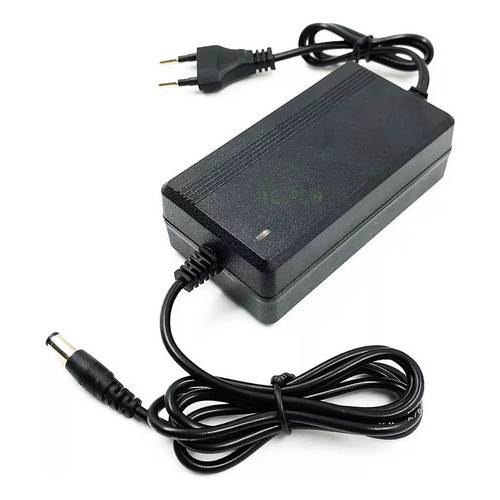 Fonte 12v 5a Bivolt Preta 5 Amperes Plug P4 Fita L