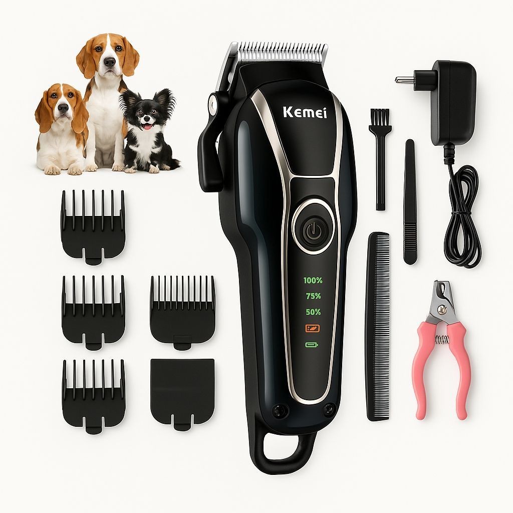 Maquina Para Tosar Cachorro Profissional Pet De Corte Cabelo kemei km 1991 Aparador de pelos