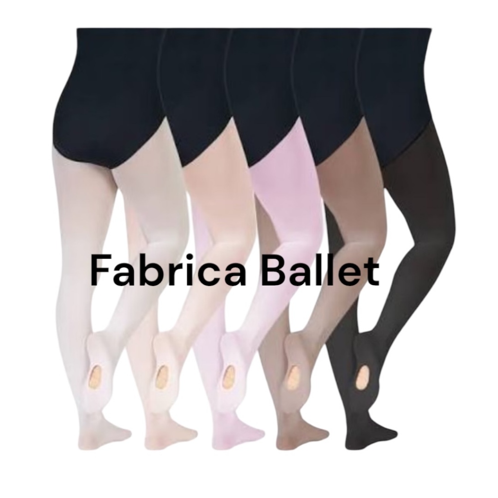 Meia Calça de Ballet Dança Fio 80 Conversível Suplex Adulto ou Infantil Fabrica Ballet