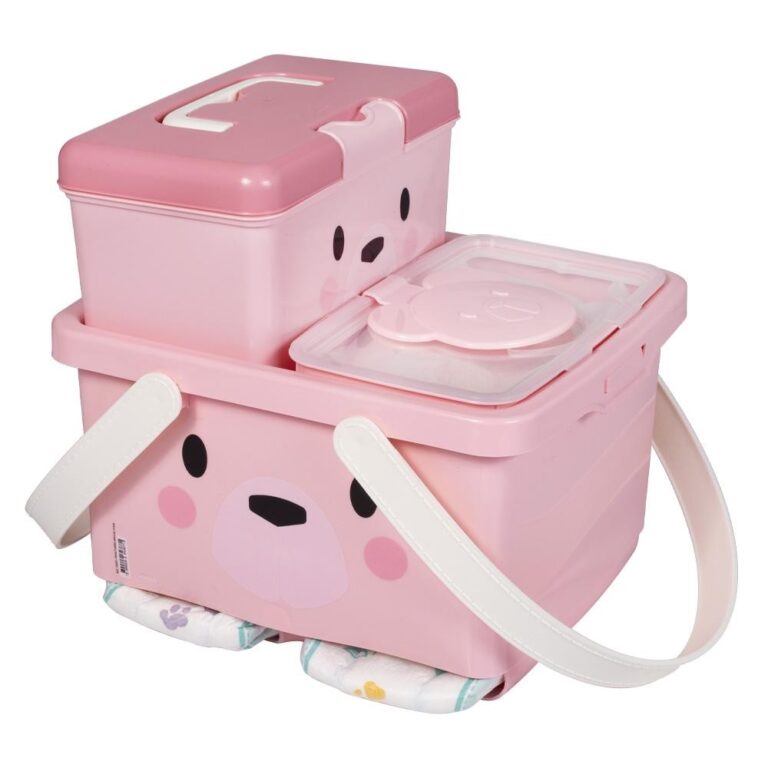 Kit Trocador Bear Rosa 3 Peças Bebê Enxoval Len�