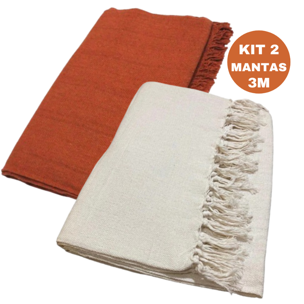 Manta 3,00 x 1,80M Para Sofá King Luxo Gigante  100% Algodão Protetor Decoração