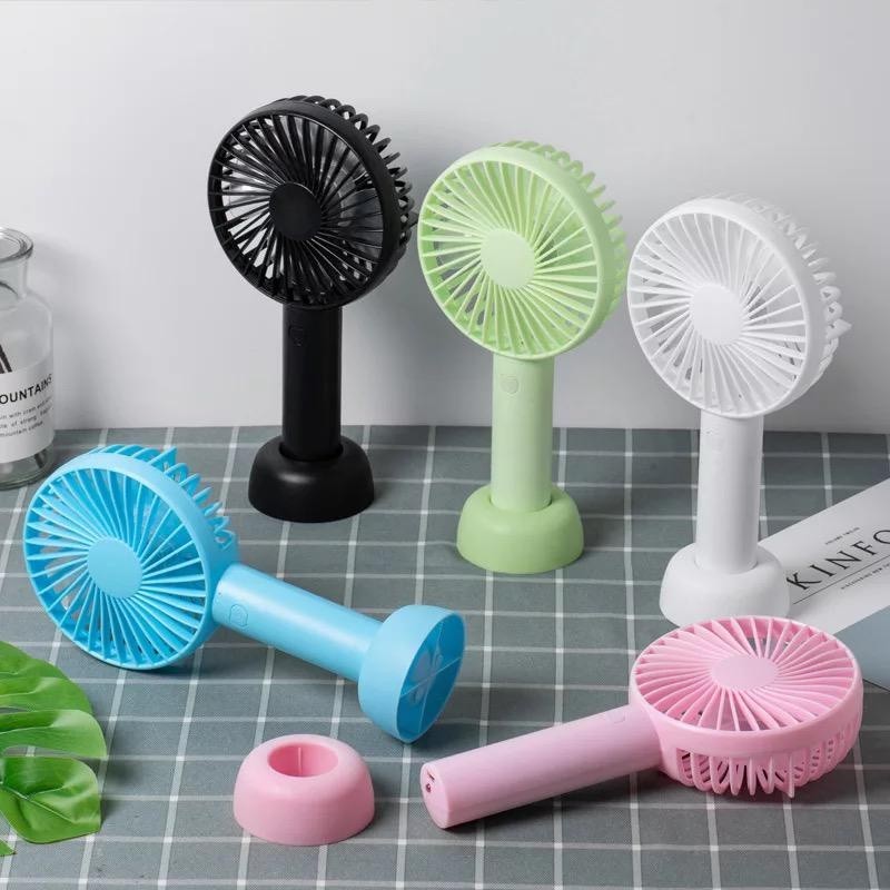 Mini Ventilador Recarregável Portátil De Mão Mesa Usb Pilha 3 velocidades
