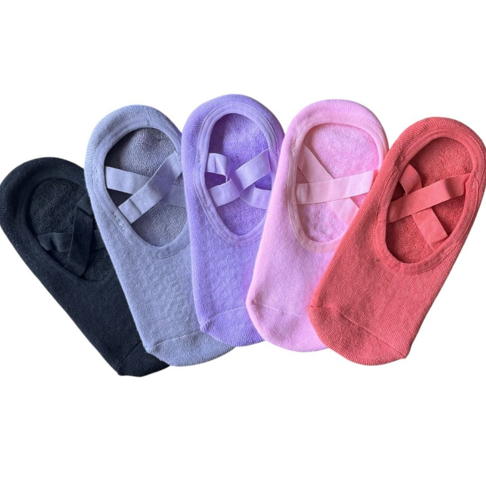 Kit Pares de Meias Sapatilha para Yoga e Pilates Antiderrapante