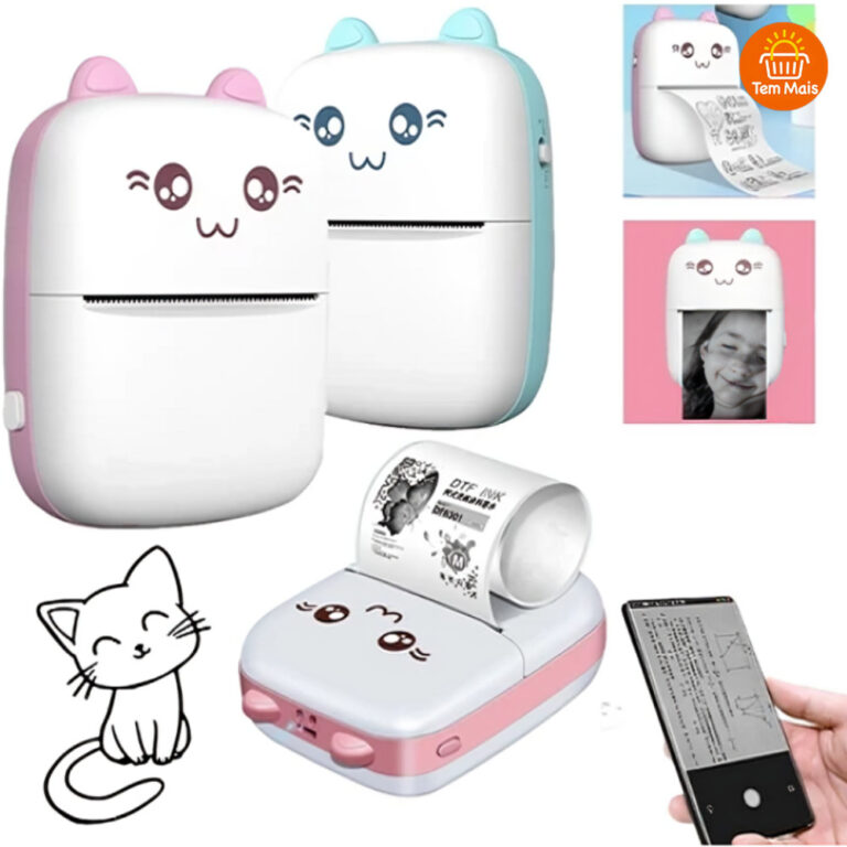 Impressora Térmica Portátil Compacta com Design 