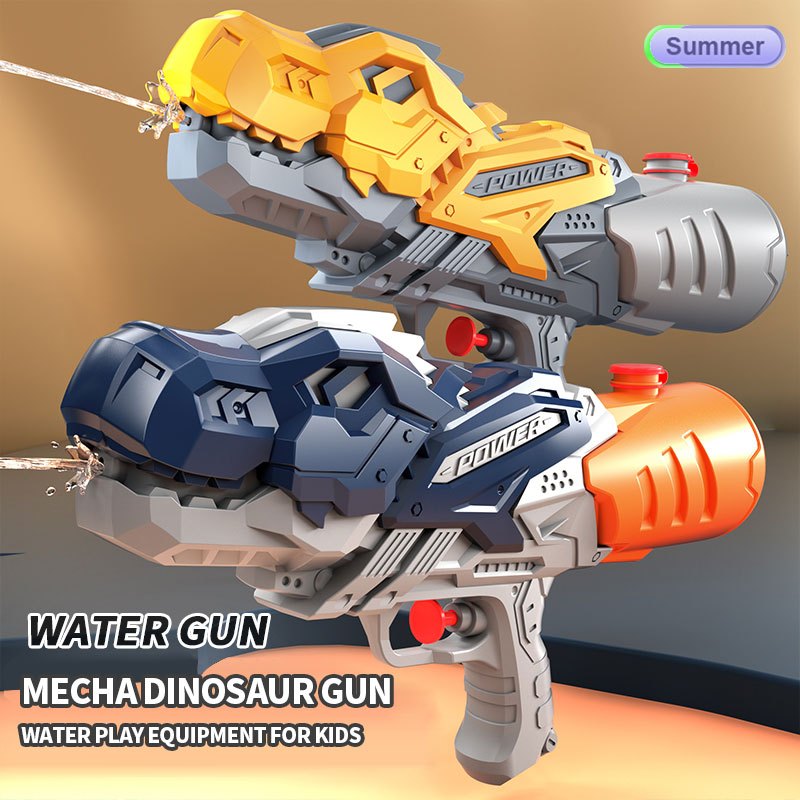 Brinquedo Pistola de Água Dinossauro Mecha – Jato forte 1 botão – Pura Diversão