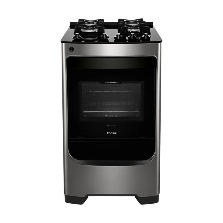 Fogão Consul 4 Bocas Inox com Mesa de Vidro e Gra