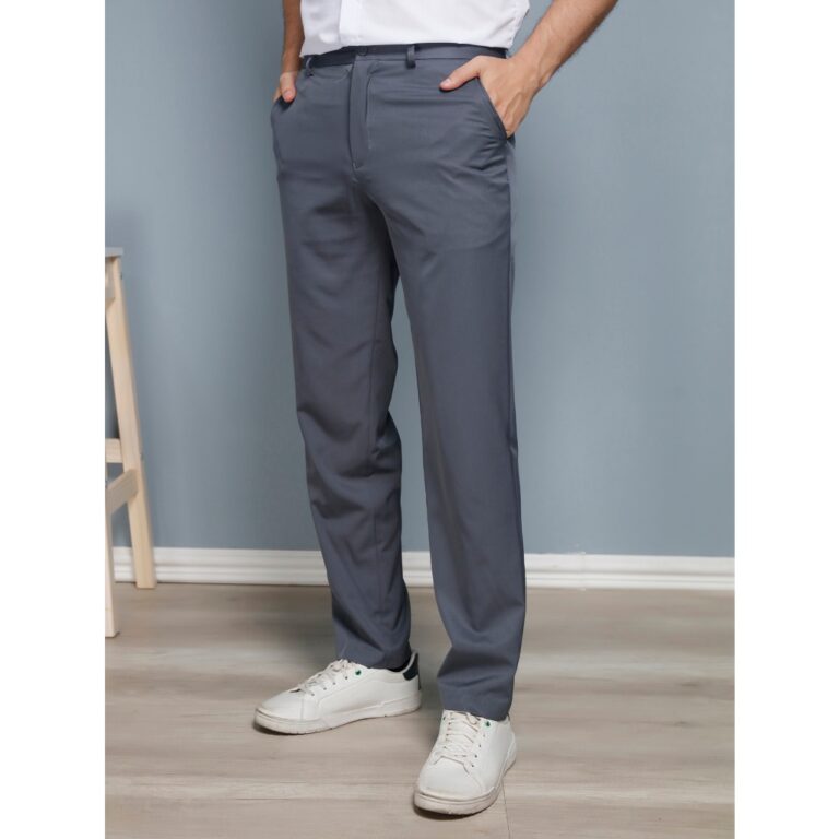 Manfinity Mode Calça de terno de negócio masculi