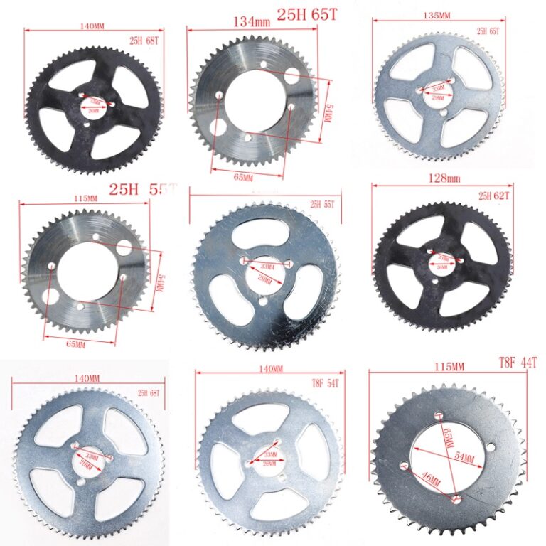 Coroa T8F 25h 54 dentes mini moto 49cc 2 tempos