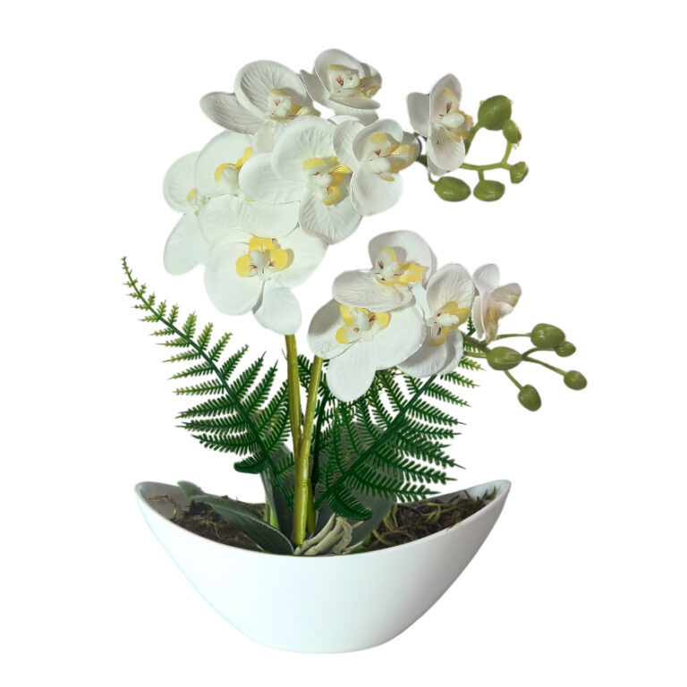 Arranjo De Orquídea Artificial Toque Natural Luxo