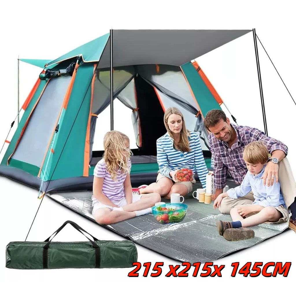 Barraca De Acampamento Grande Para 4/5 Pessoas 2.1×2.1×1.5m (5 a 8 pessoas)