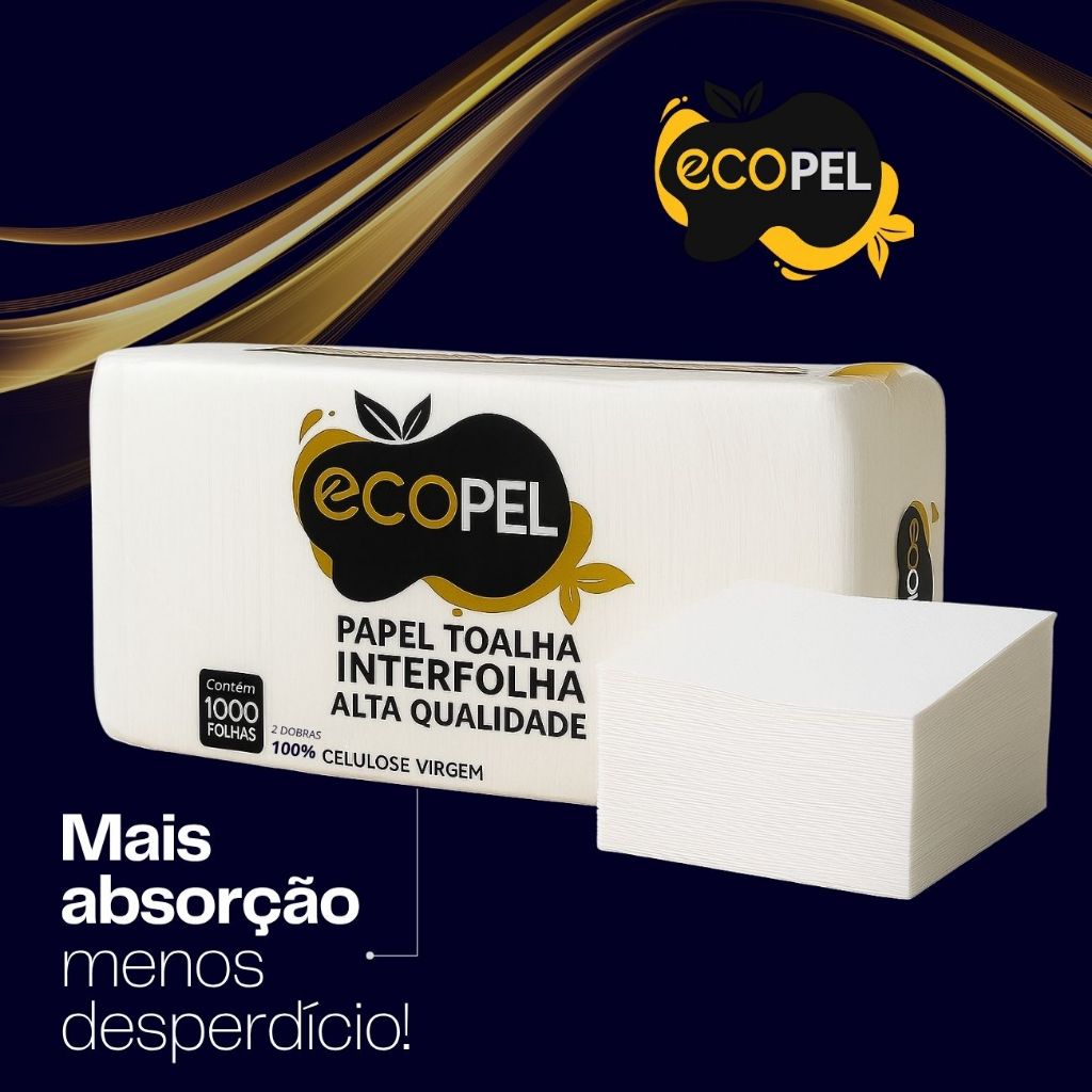 Papel Toalha Interfolha Branco   1000 a 5000 Folhas | Extra Luxo e Superabsorção