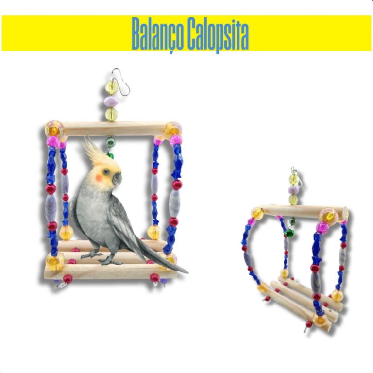 Brinquedo Balanço de Madeira Calopsita e Agaporni