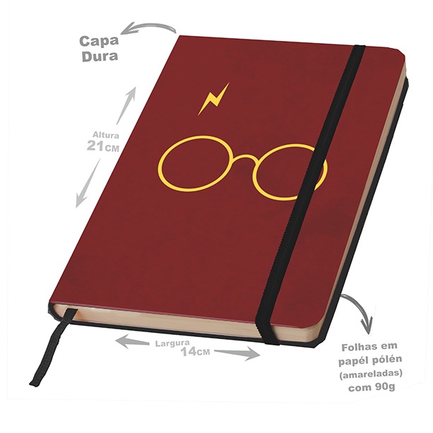 Caderno SKETCHBOOK ou anotações HP 21x14cm