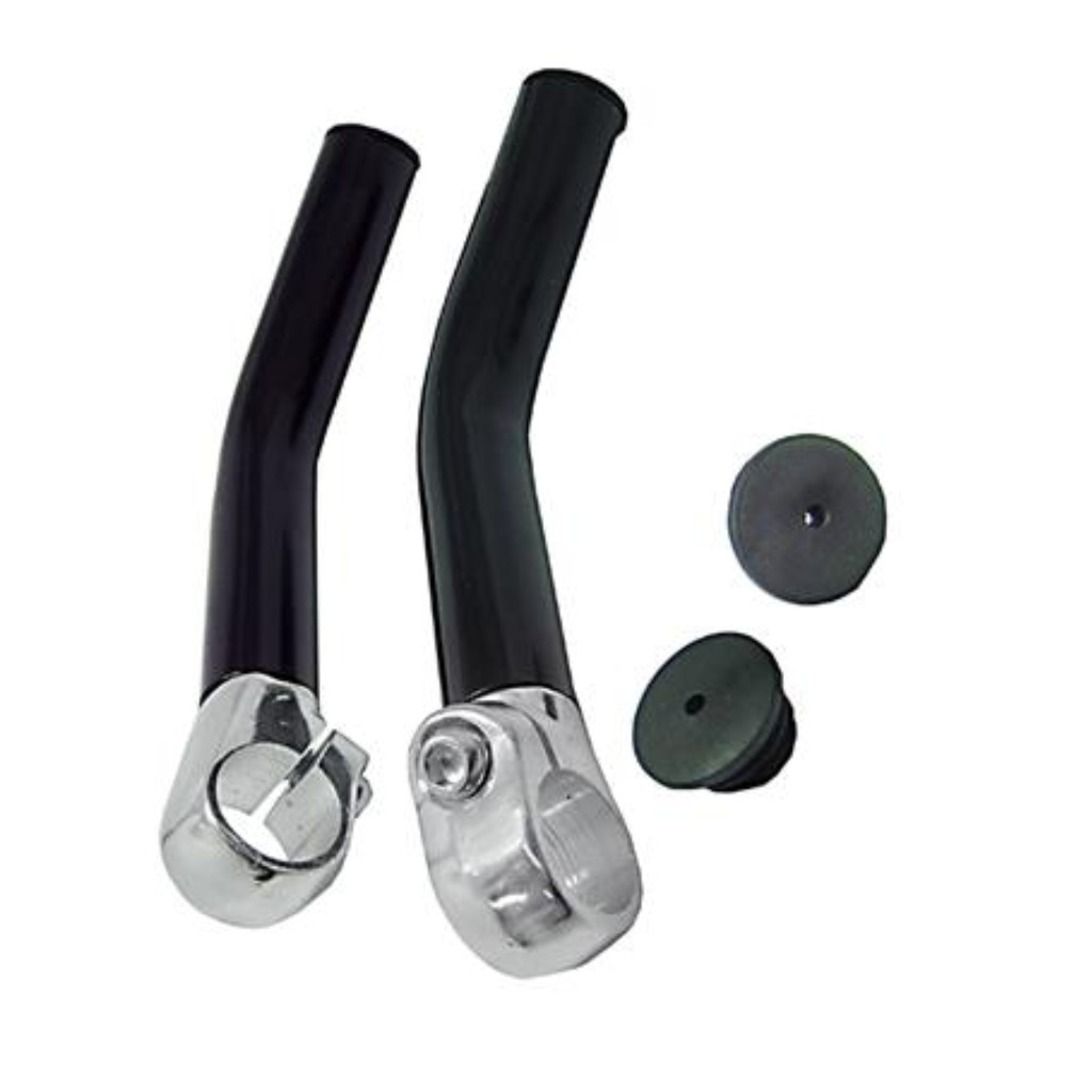 Par Bar End Apoio Bike Chifre Guidão Curvo Alumínio Bicicleta MTB Ciclismo