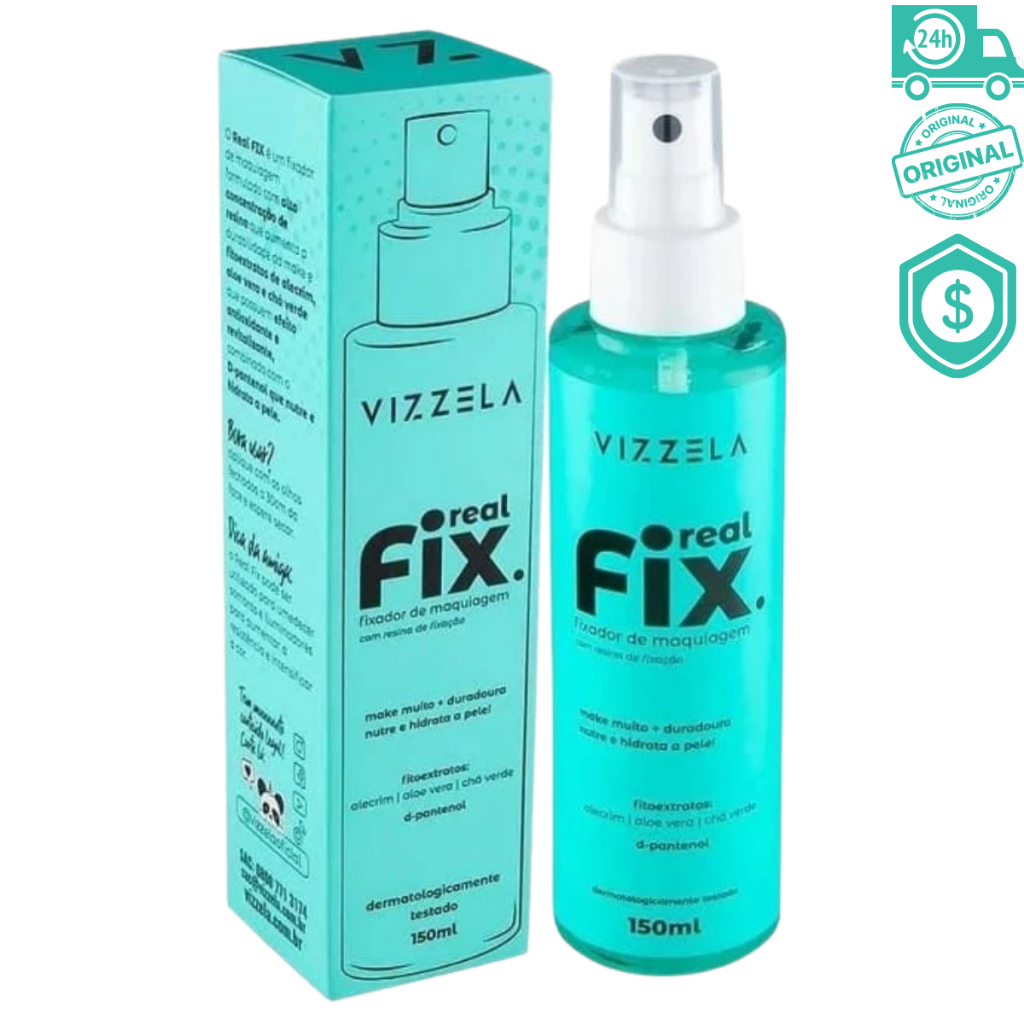Fixador de Maquiagem Vizzela RealFix 150ml Vegano