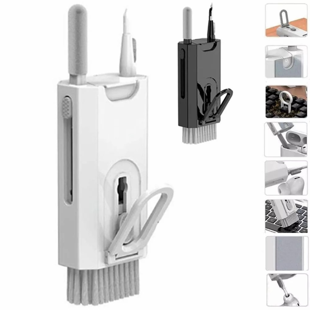 Portátil 8 EM 1 Kit de limpeza para teclado, tela de celular e fones de ouvidoModelo atualizado