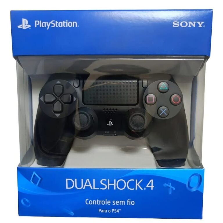 Controle Playstation 4 sem fio dualshock preto ps4