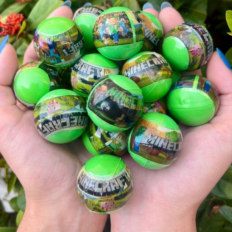 Bolinhas Minecraft com Miniaturas  Lacradas e Sort
