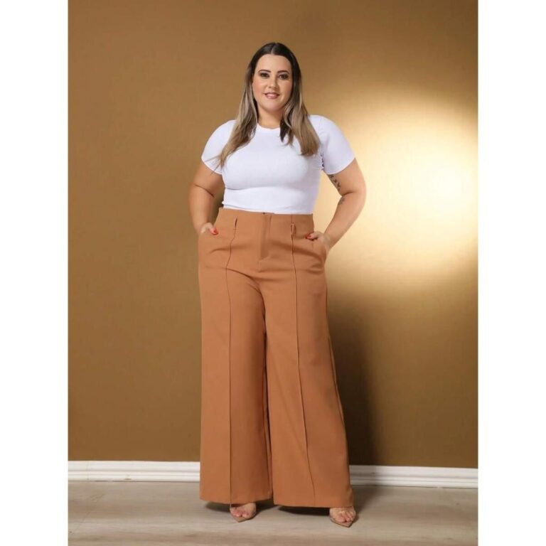 Calça Alfaiataria Plus Size G1-G4 Pantalona Femin