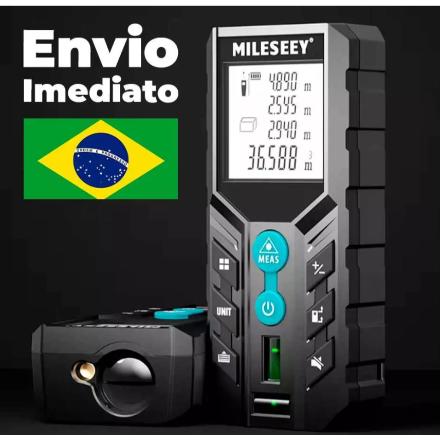 Telêmero Laser Mileseey D2  100m  Medidor De Distância Digital Com 2 Níveis De Bolhas M/In/Ft Unidad