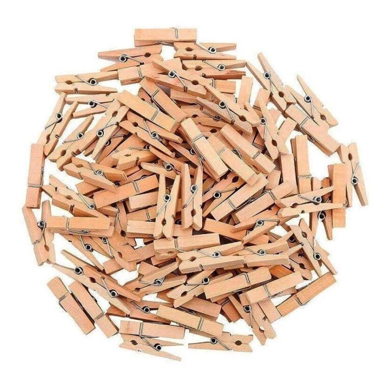 Mini Prendedor Madeira 3,5cm Com 50 Unidades Natur