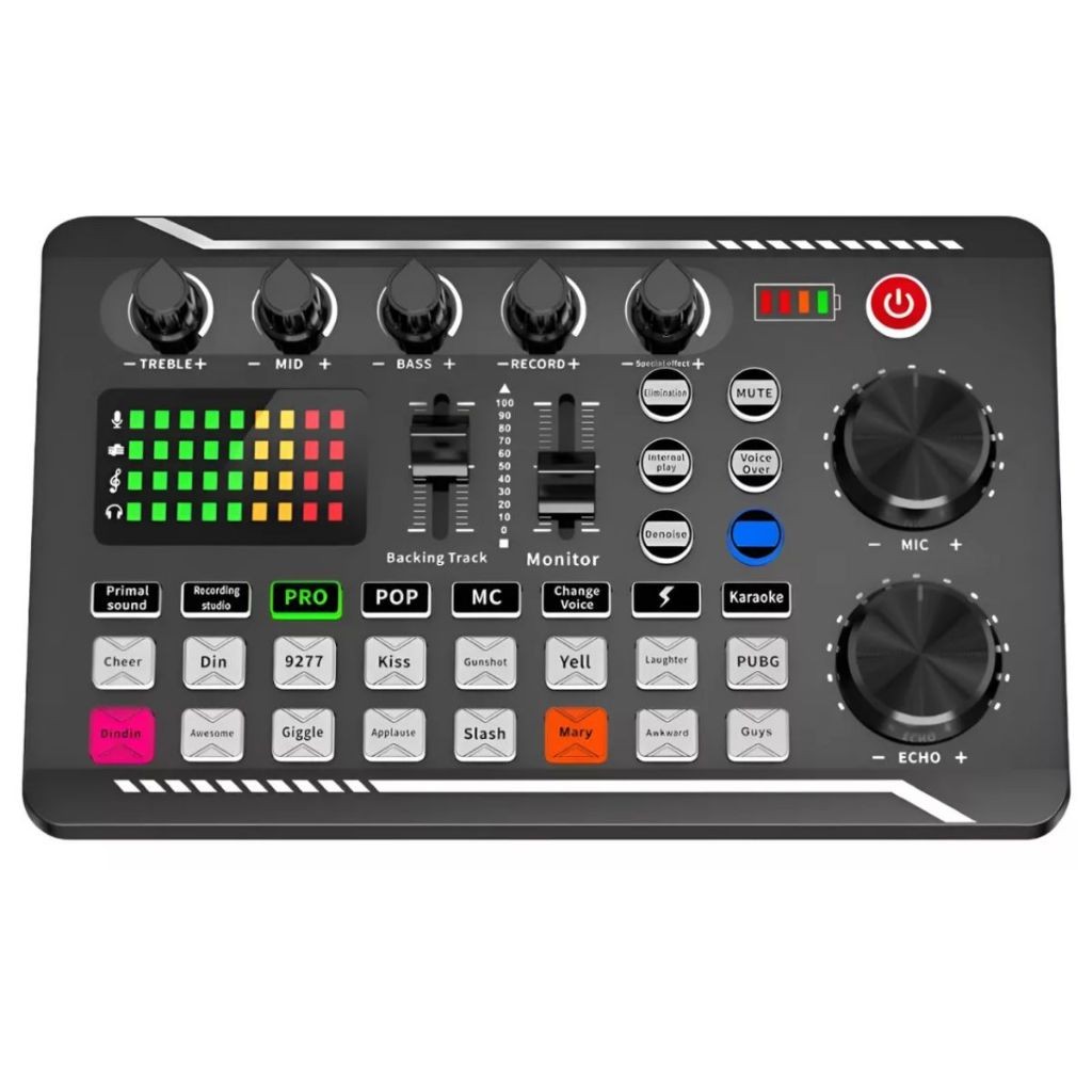 Placa De Som Profissional Com Efeito Sonoro Inteligente USB-C