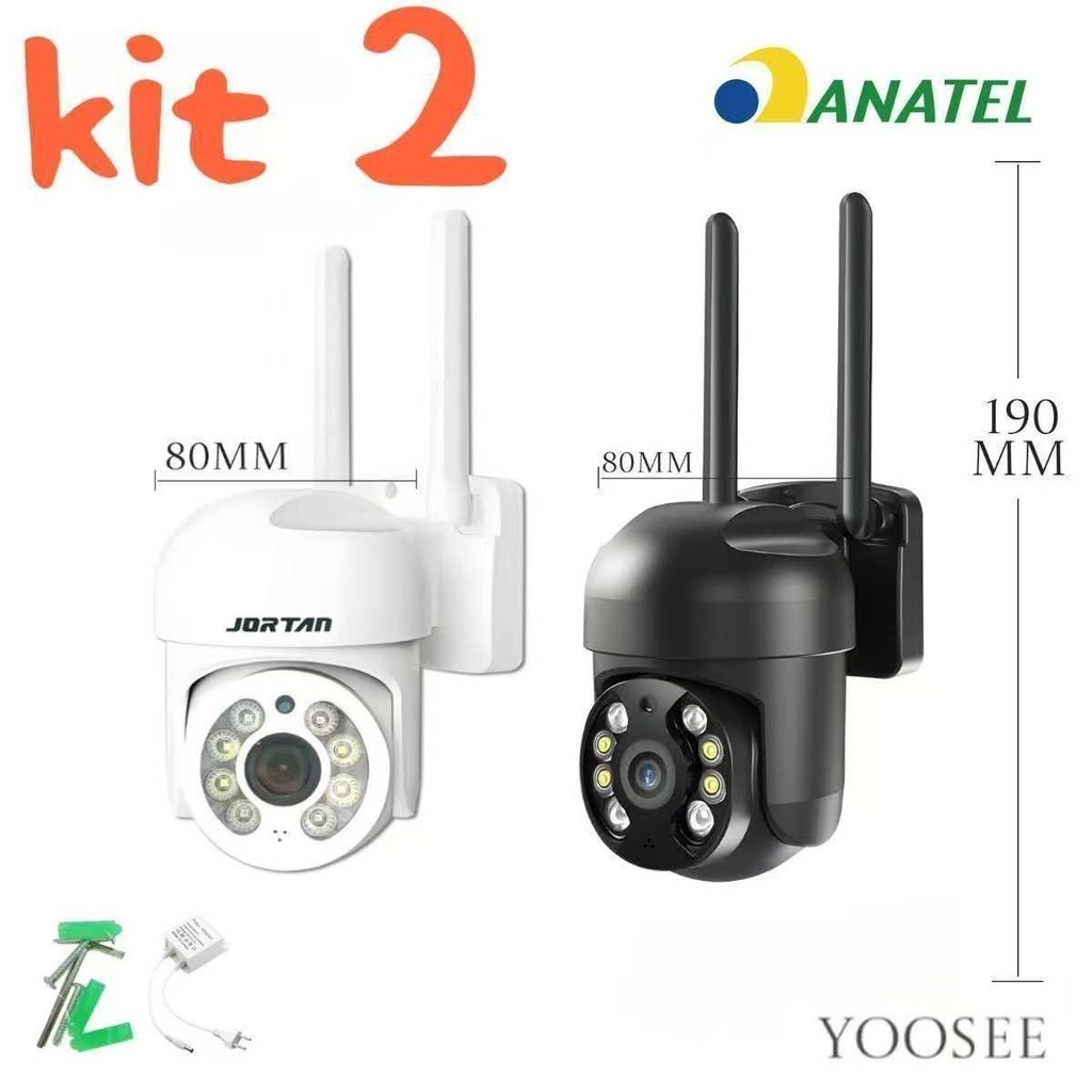 kit 2  Câmera de Segurança Infravermelho À Prova Dágua fang