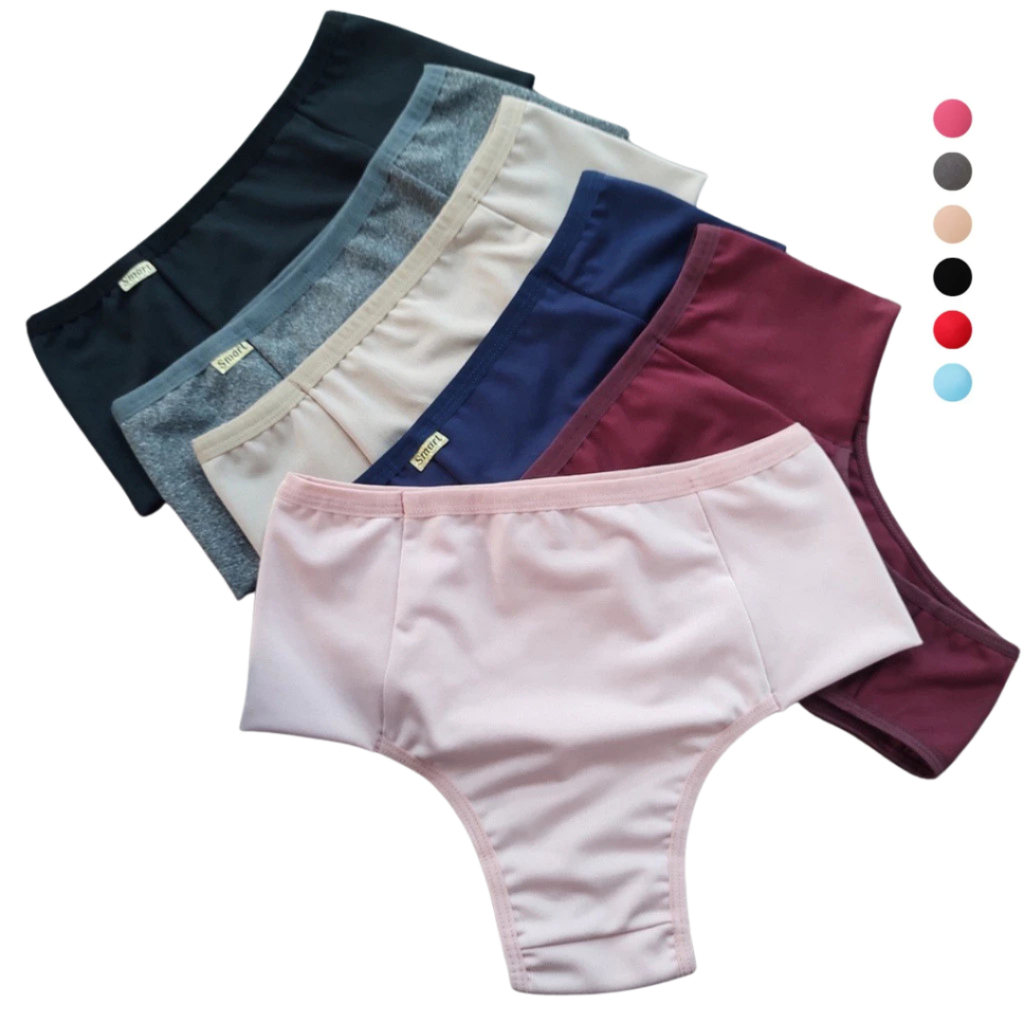 Kit 7 Calcinha cós alto segura barriga Cinta Modeladora Feminina calcinha cintura alta