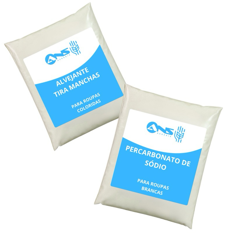 Kit Eficaz: Tira Manchas Alvejante 1kg + Percarbonato de Sódio 1kg para Limpeza Poderosa