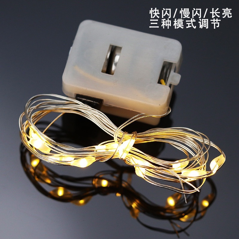 Kit com 10 Fios de Fada 2 Metros Led Para Decoração Festa Arte Presente  Ambiente Decorado Charme Ba