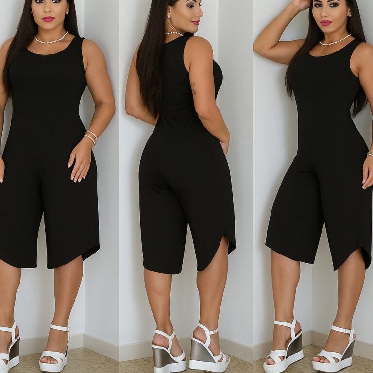 Macacão mais vendidos Midi casual larguinho estil