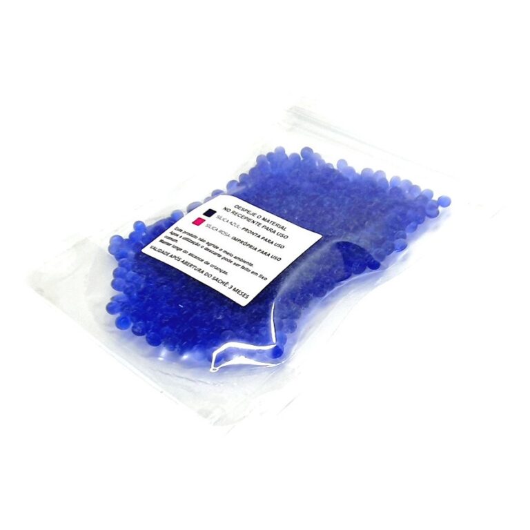 Pacote Silica Gel Azul  Desumidificador 50 Gramas 