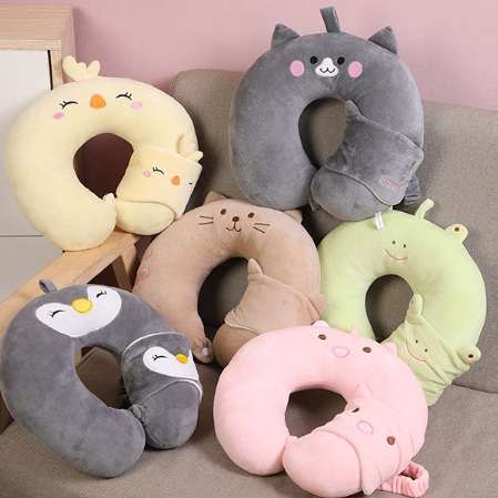 Kit Viagem Almofada Travesseiro Pescoço Carro Avi