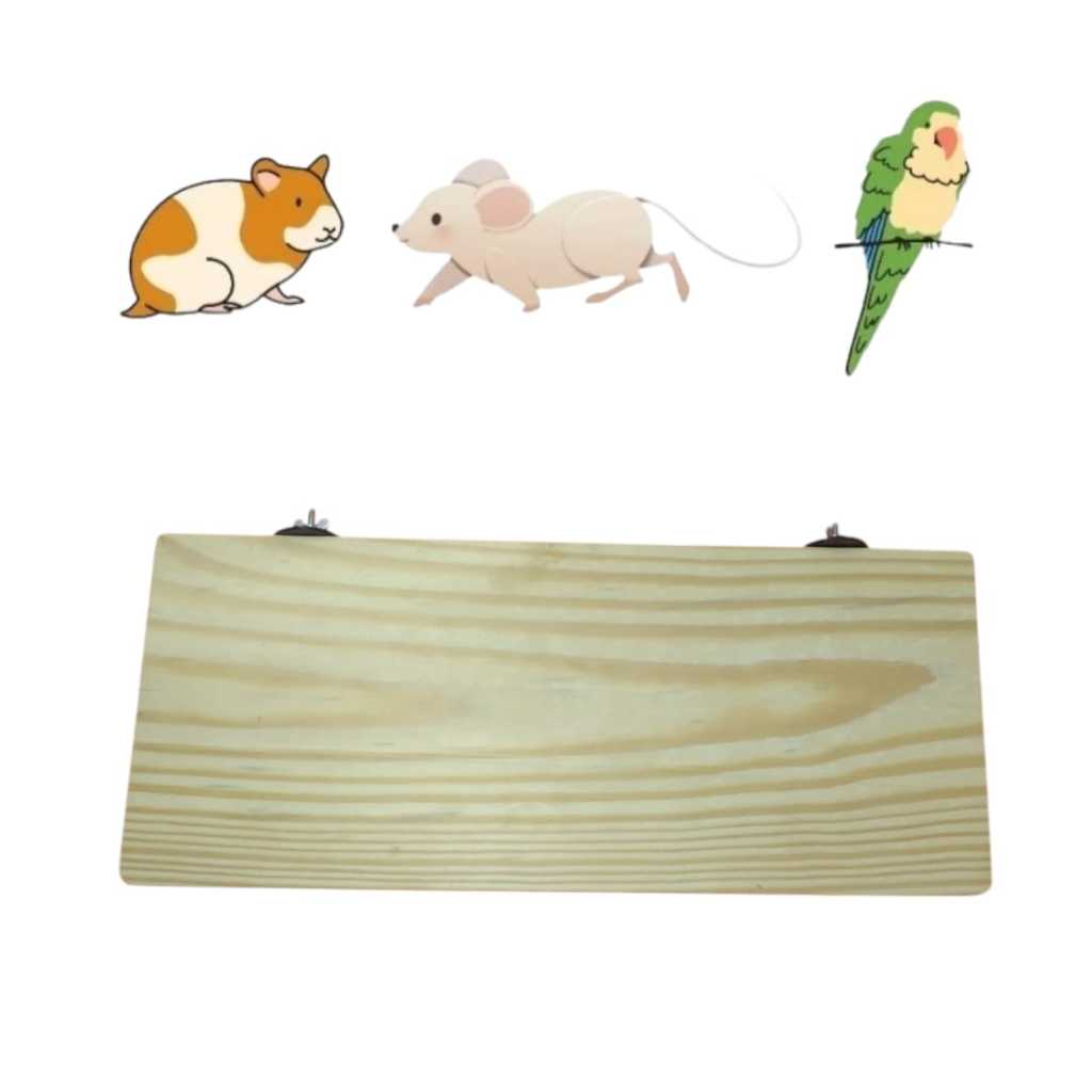 Poleiro Plataforma de Madeira Para Pássaros Roedores
