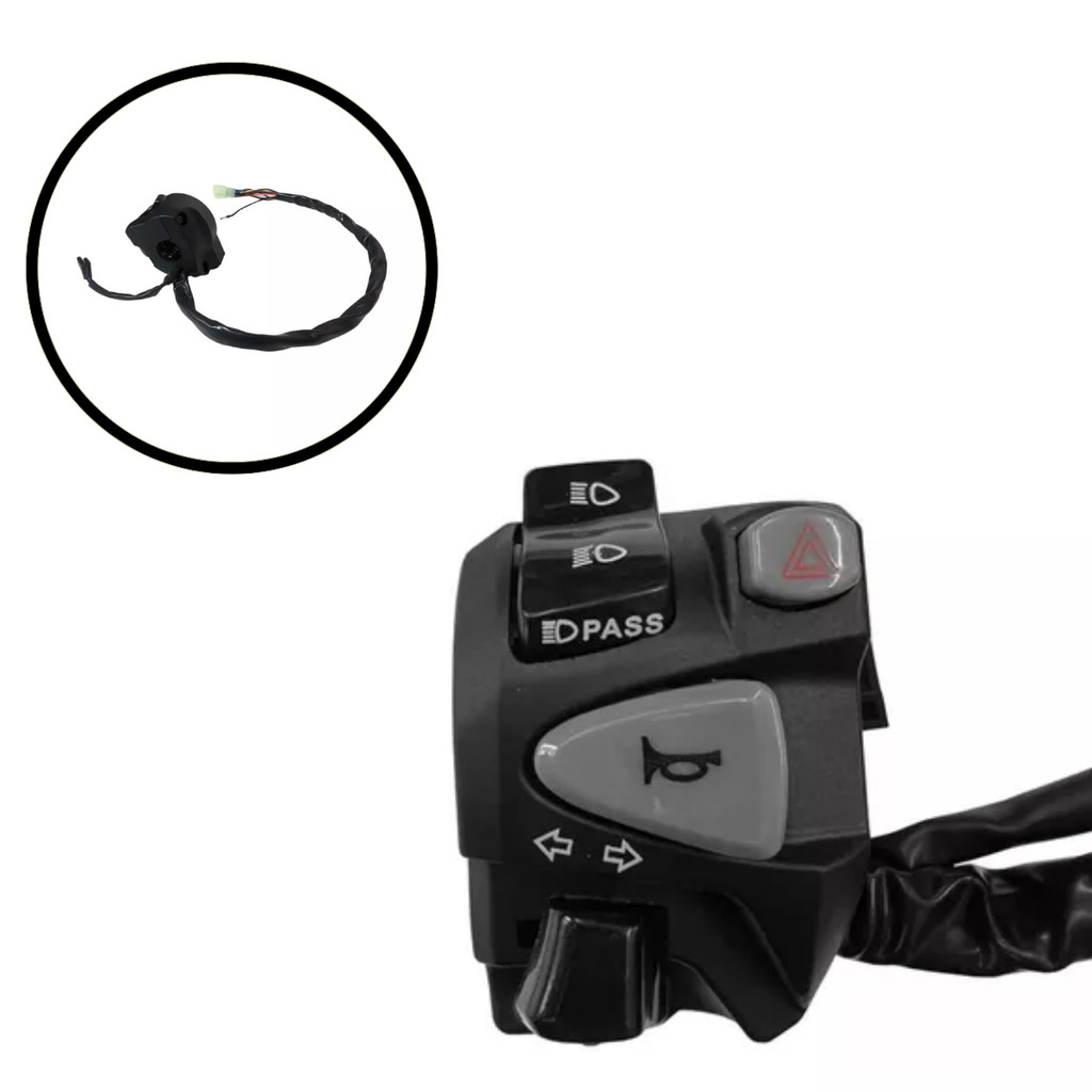 Punho Luz Fan Start Titan 150/160 Pisca Alerta + Lampejador Modelo nc 750