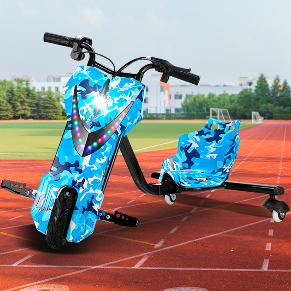 Triciclo Elétrico Infantil Drift 8 Polegadas Bluetooth Som MP3 LED (PROMOÇÃO)