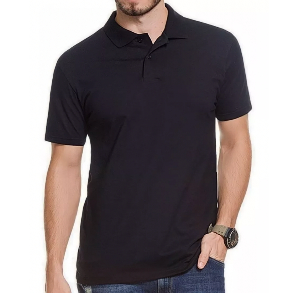Camisa polo masculina premium piquet poliester