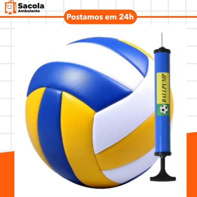 Bola de Volei tamanho oficial + bomba de brinde pa