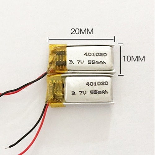 Bateria 1 Unidade 55mah 4mm X 10mm X 20mm 401119 E