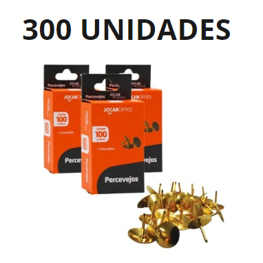 Percevejo Dourado Latonado Jocar Office Com 300 Un